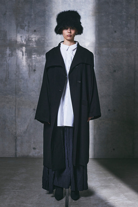 Reverse Style Long Wool Coat