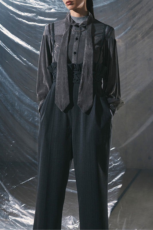 Smocking High Waist Pants