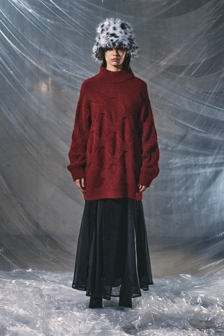 Diagonal Cable Mohair Knit – aula-tokyo