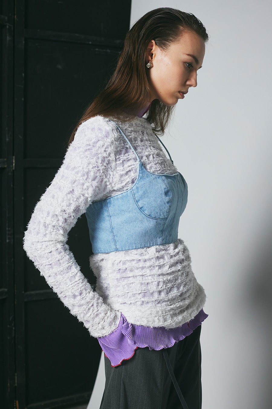 ベスト ジレ 「AULA」トリムスイッチビスチェ レディース Trim Switch Bustier – aula-tokyo