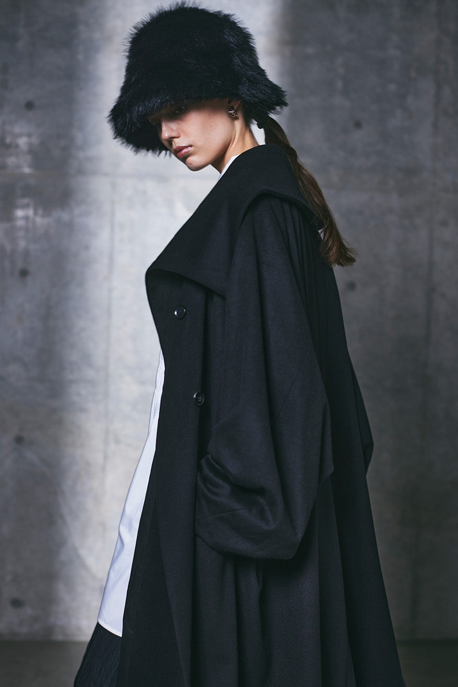 Reverse Style Long Wool Coat