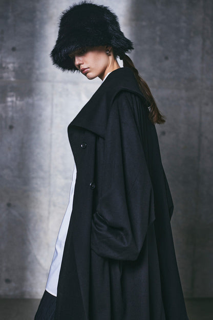 Reverse Style Long Wool Coat